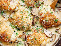 creamy parmesan herb chicken mushroom (no cream option)