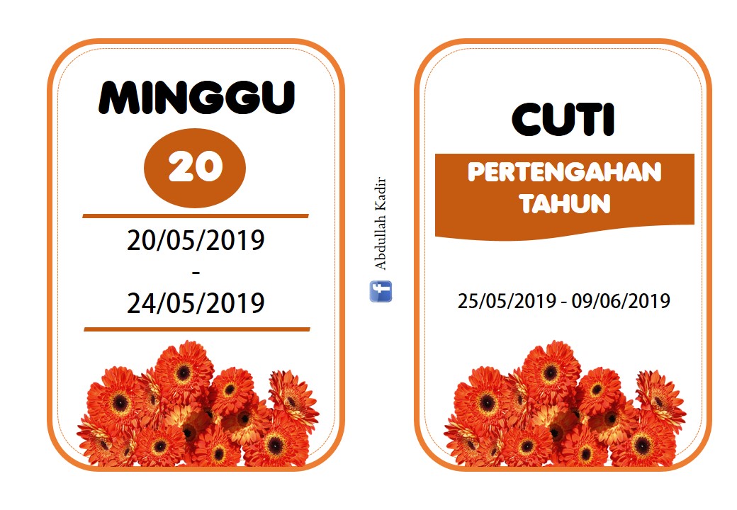 The Modest Ustaz Pembahagi Minggu Persekolahan 2019 Kumpulan B