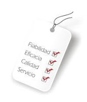 fiabilidad, eficacia, calidad, servicio