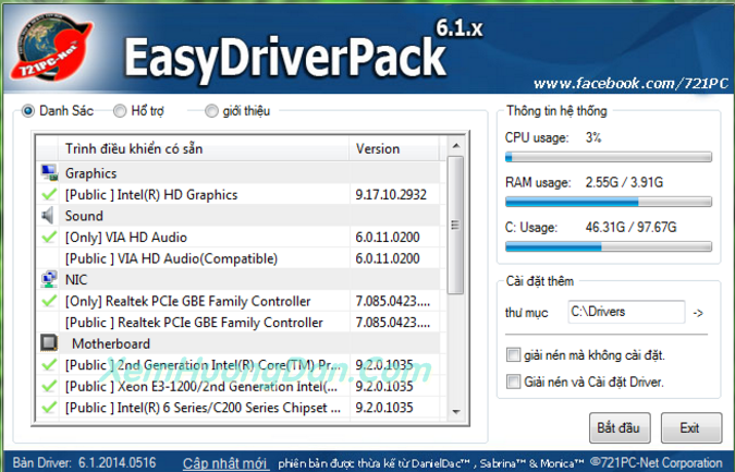 Hướng dẫn cài đặt driver cho máy tính, laptop nhanh Huong dan cai dat driver cho may tinh laptop nhanh