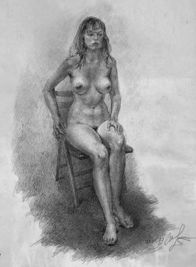dibujos-de-mujeres-sentadas retratos-de-mujeres-a-lapiz