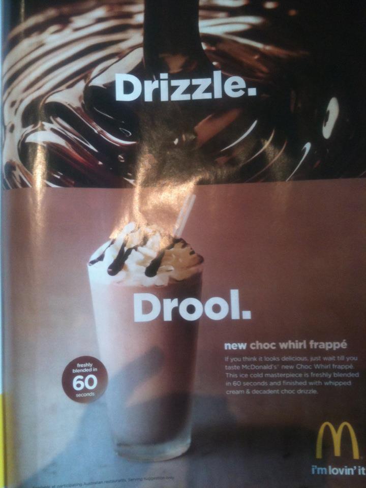 Good Ad Bad Ad (GOOD) BAD AD McCafe Drizzle Drool