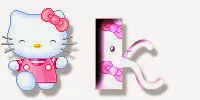 Alfabeto de Hello Kitty en diferentes posturas K. 