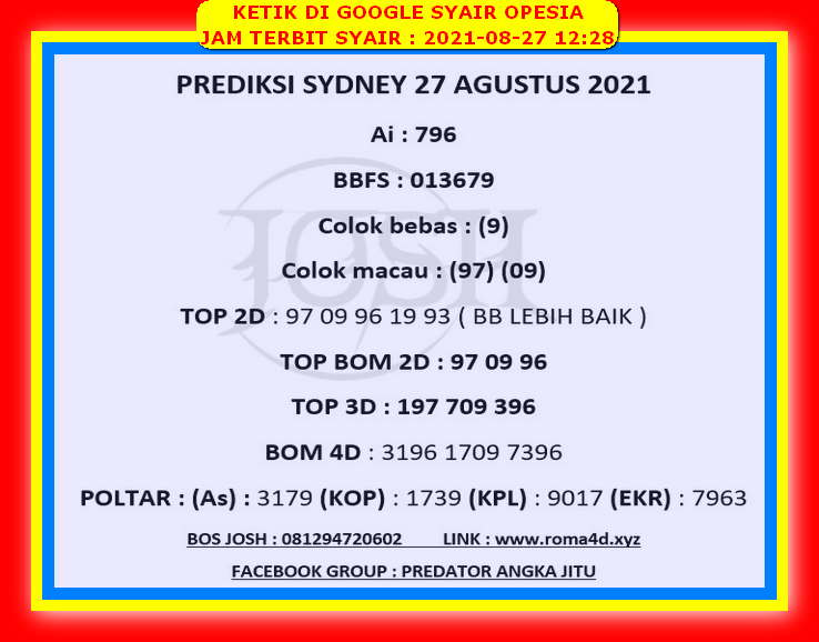 1 New Message Kode Syair Sydney 27 Agustus 2021 Forum Syair Togel Hongkong Singapura Sydney 1 New Message Kode Syair Sydney 27 Agustus 2021 Forum Syair Togel Hongkong Singapura Sydney
