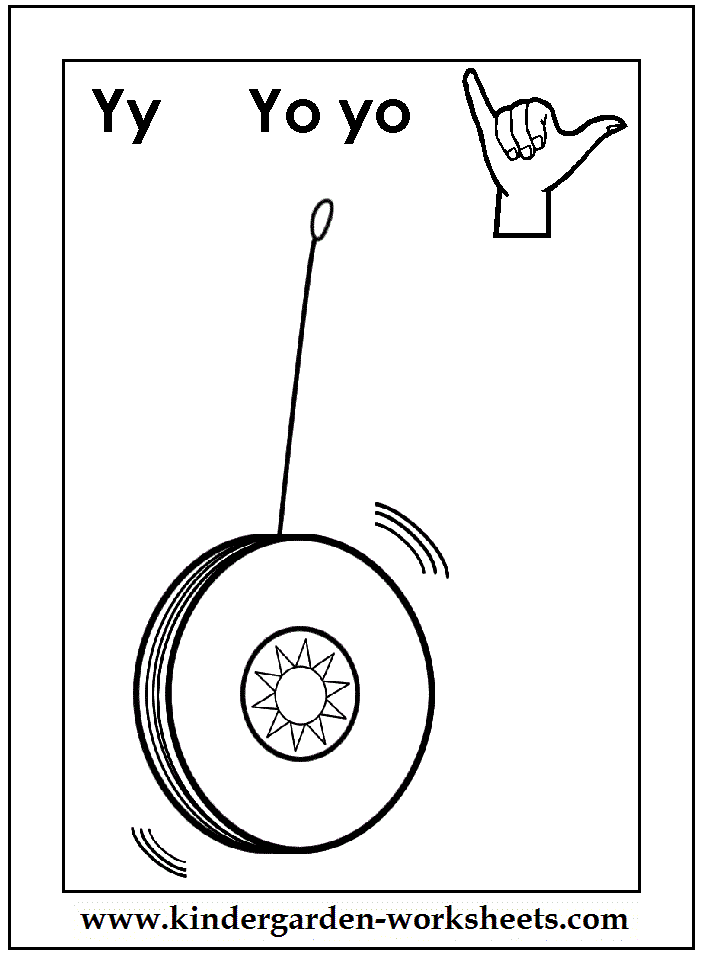 Kindergarten Worksheets: ASL Alphabets coloring pages