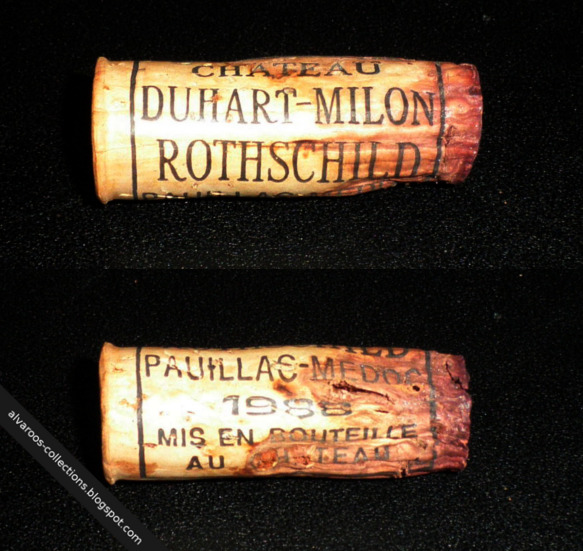 Destroyed wine cork: Chateau Duhart-Milon Rothschild 1988 Destroyed wine cork: Chateau Duhart-Milon Rothschild 1988