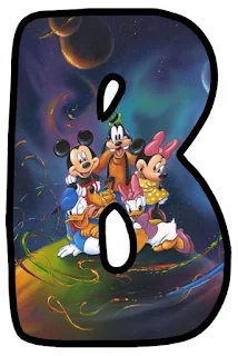 Abecedario con Mickey, Minnie, Pluto, Donald y Daisy.