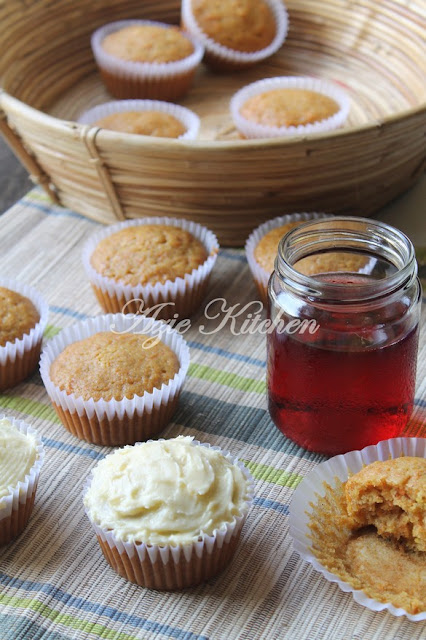 Moist Carrot Cupcake Yang Sangat Sedap