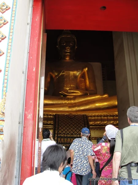 Golden Buddha at Wat Phra Sri Sanphet at Ayutthaya Historical Park in Thailand