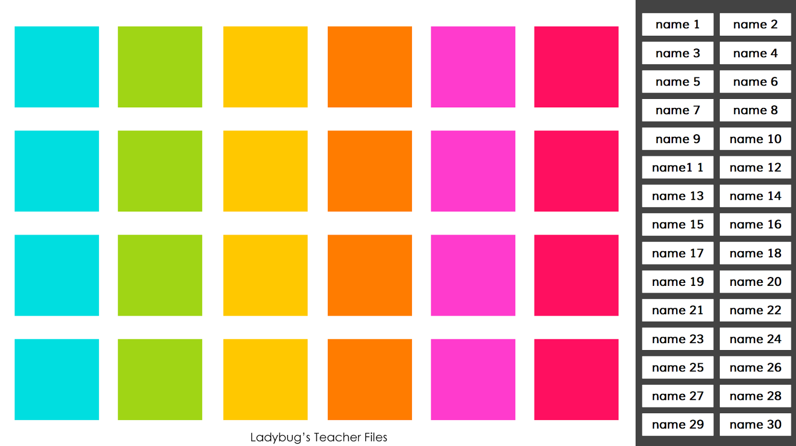 Google Sheets Seating Chart Template