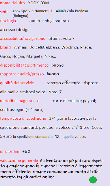 yoox contrassegno