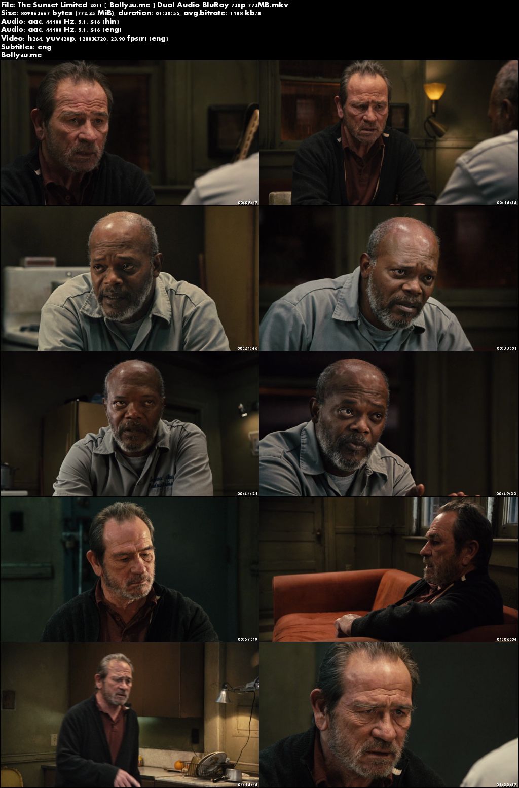 The Sunset Limited 2011 BluRay 750MB Hindi Dual Audio 720p Download