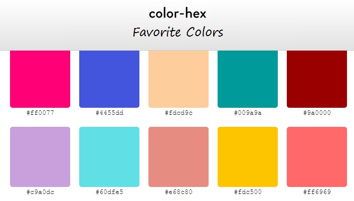 Contoh Kode Warna  HTML Keren  thoriq blog