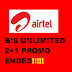 Airtel Blackberry Internet Subscription (BIS) unlimited 2+1 plans are all promos and have ended