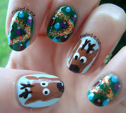 tutorial nail tree christmas