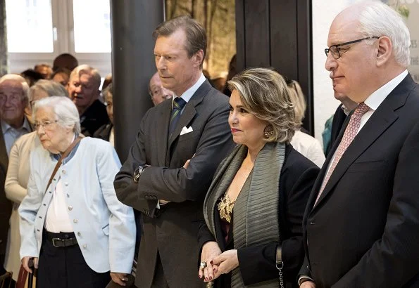 Grand Duke Henri and Grand Duchess Maria Teresa of Luxembourg attended opening of "UNexpected Treasures" exhibition exhibited at National Museum