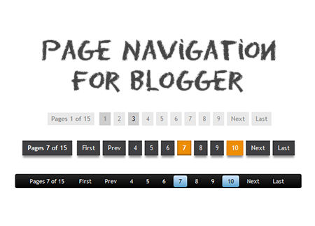Cara Membuat Widget Navigasi Halaman Dengan NOMER Keren pada Blogger