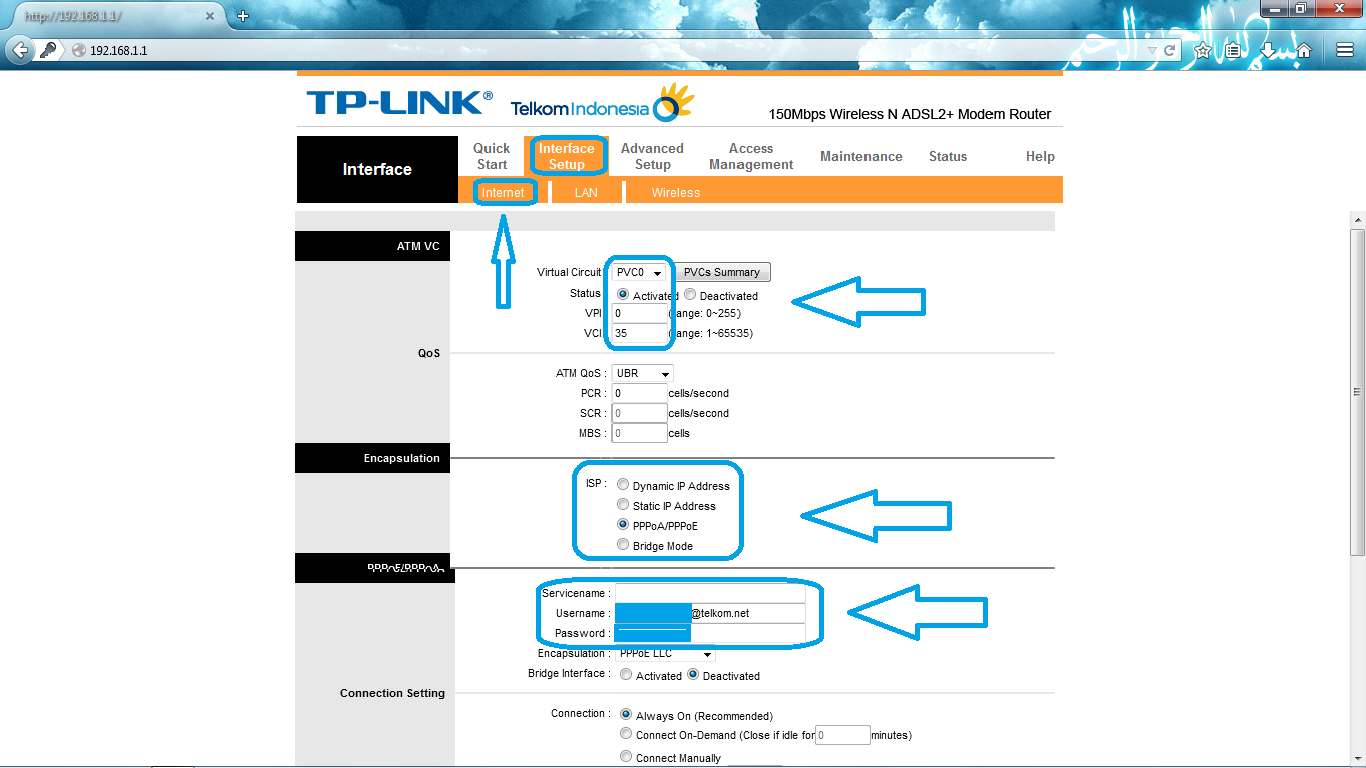 Cara Setup Modem Speedy