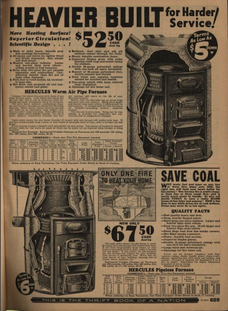 buying a house from Sears--Hercules heating system catalog
