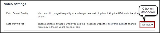 facebook videos settings