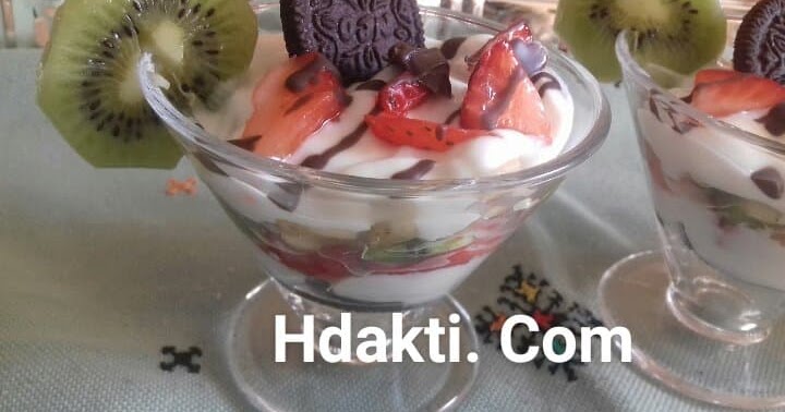 سلطة الفواكه والياغورت حداكتي