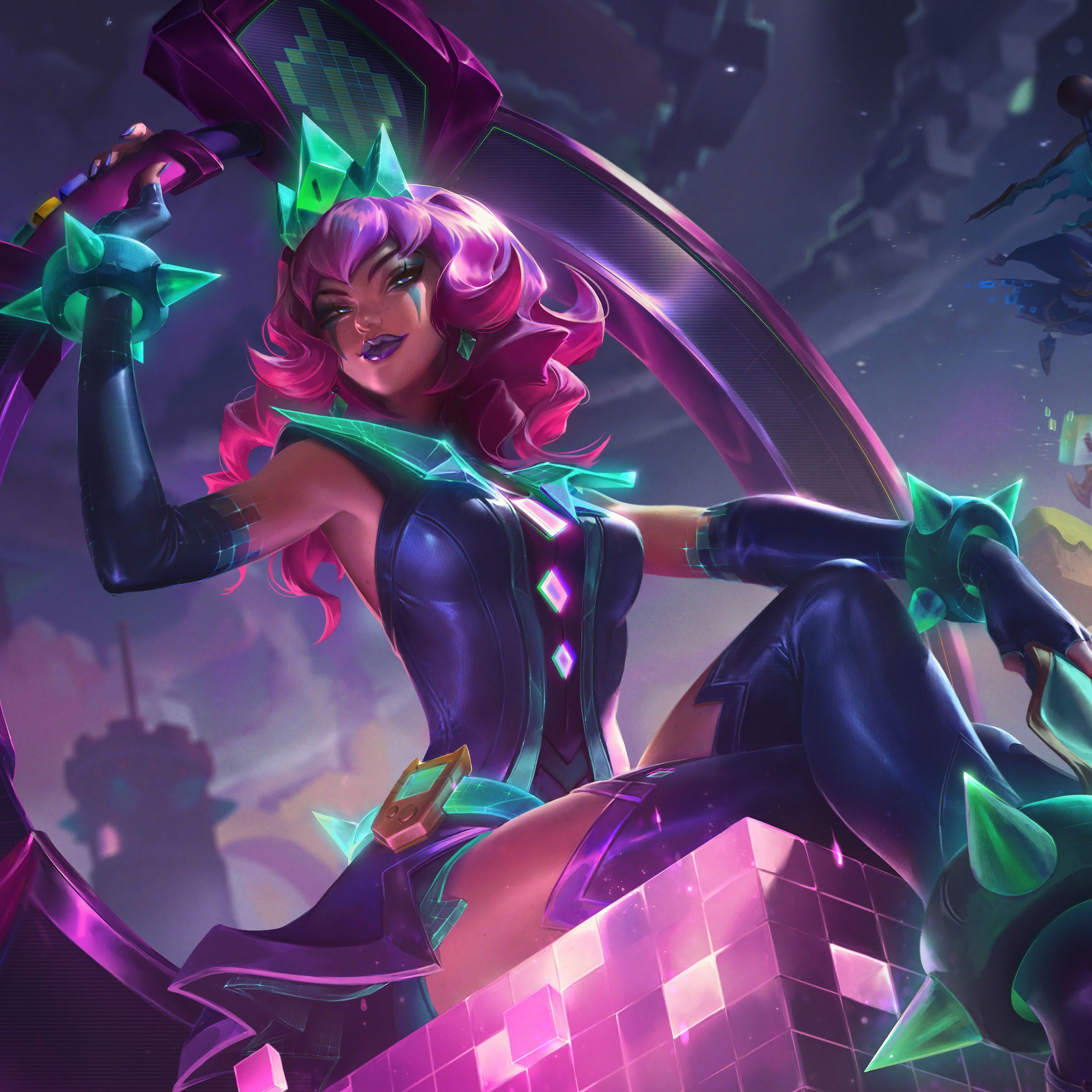 Battle Boss Qiyana, Splash Art, LoL, 8K, #114 Wallpaper PC Desktop