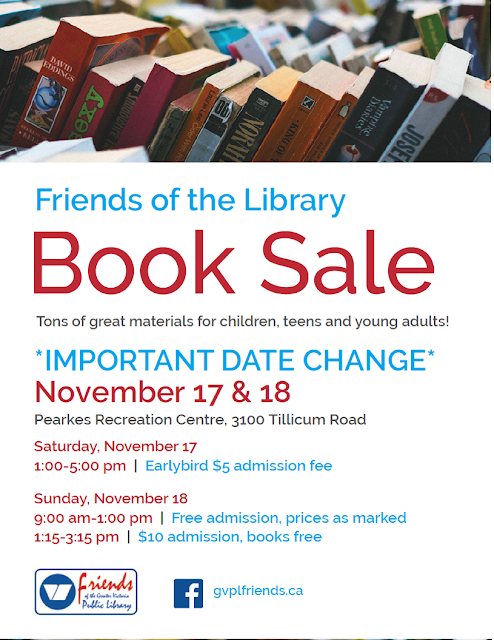 Booksale poster Nov 17/18, 2018