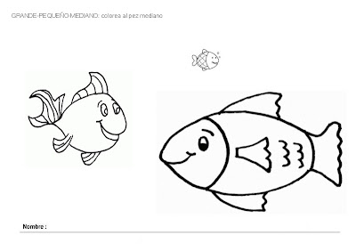 EL RINCÓN DE LOS PEQUES: FICHAS PARA TRABAJAR: GRANDE-MEDIANO Y PEQUEÑO