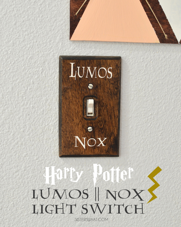 Harry Potter light switch DIY Lumos Nox Sisters, What!