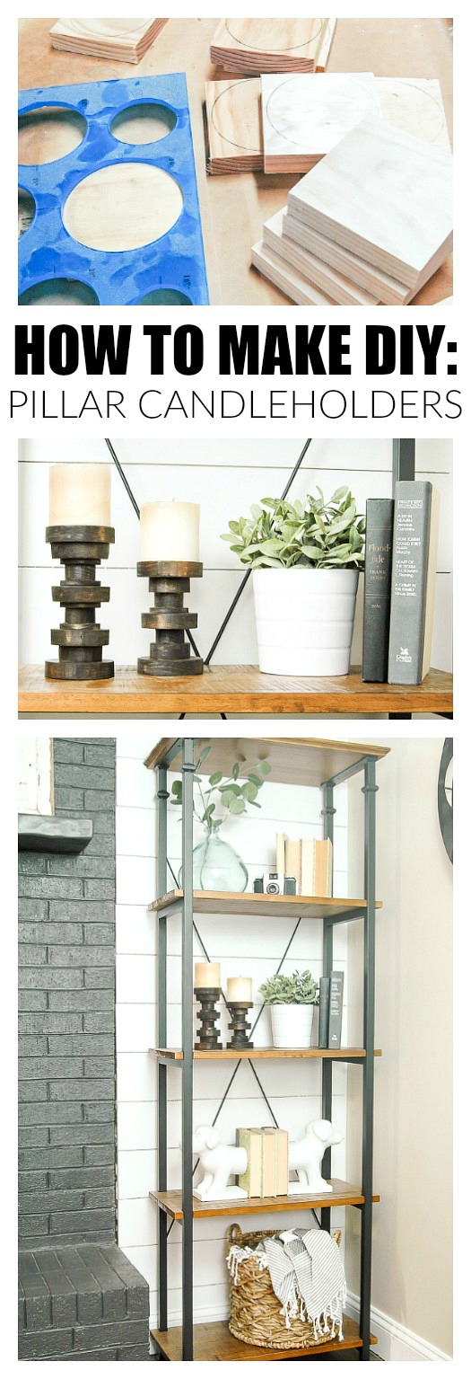 How to Make Inexpensive Pillar Candle Holders Little House of Four
