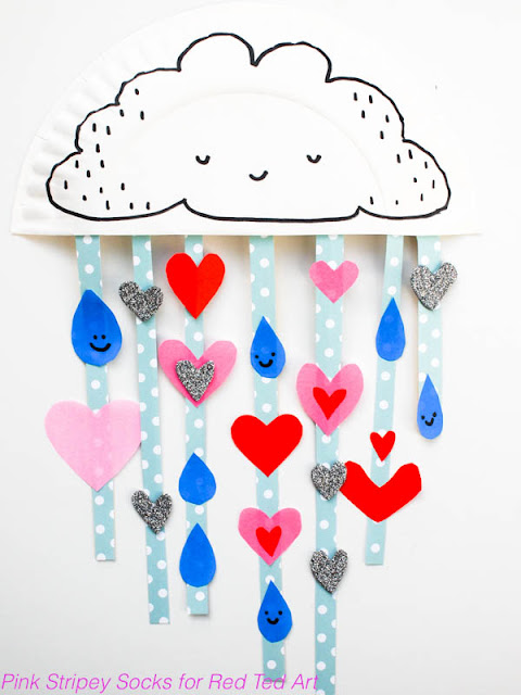Fun Valentine's Day "Shower you with Love" Craft for kids