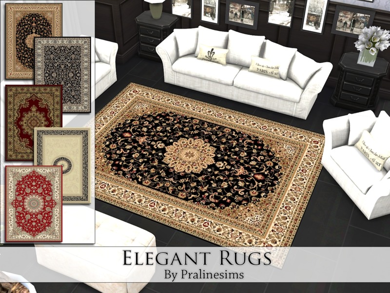 Sims 4 CC's The Best Elegant Rugs by Pralinesims