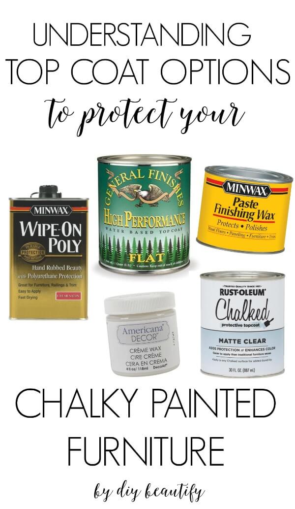 Top Coat Protection Options for Chalky Painted Furniture DIY beautify
