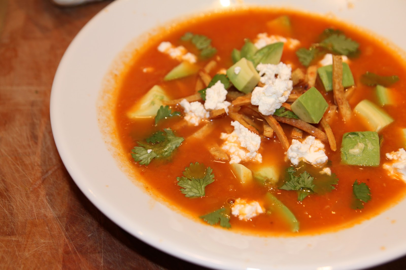 The Crosby Kitchen: Tortilla Soup with Avocado, Cilantro and Lime