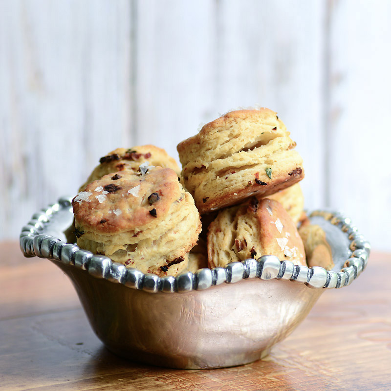 Savoring Time in the Kitchen Bacon, Tomato and Thyme Biscuits