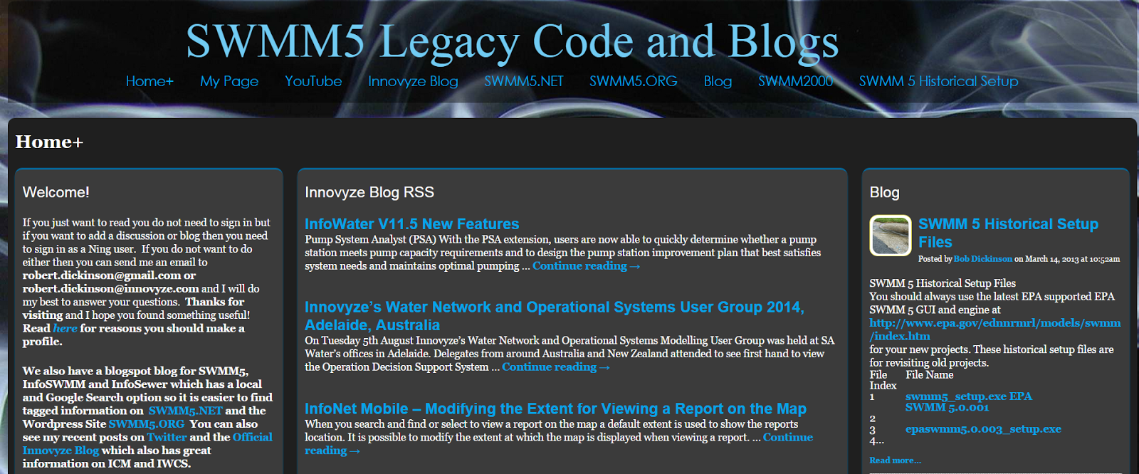 Legacy SWMM 5 and SWMM 5.1 Installs