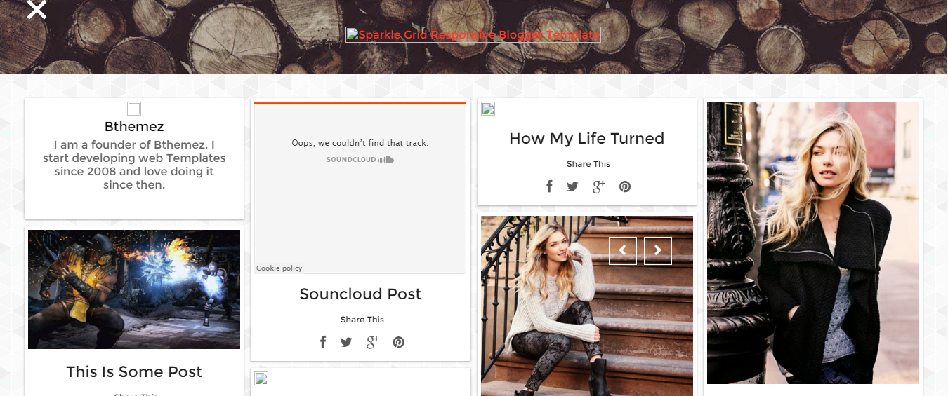 Sparkle Grid Blogger Template Free Download Free Blogger