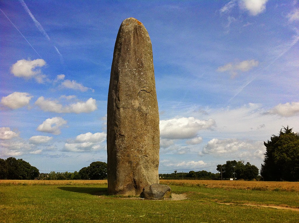 Stereograpic projection 360 degrees of the Menhir de Champ-Dolent