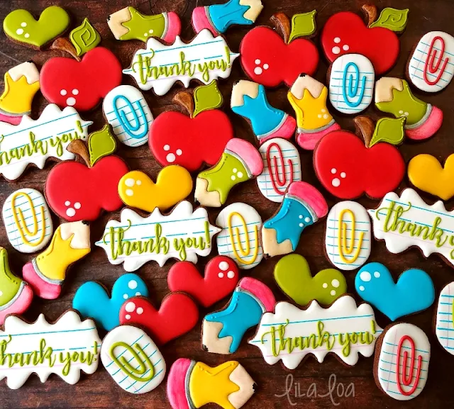 Cute and fun decorated school sugar cookies