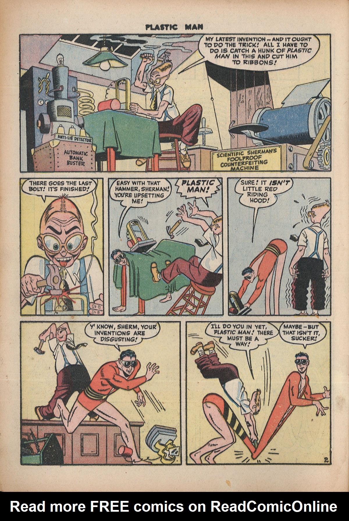 Read online Plastic Man (1943) comic -  Issue #6 - 4