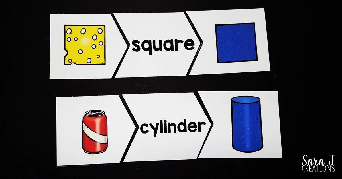 7 math centers to make teaching 2D and 3D shapes easier. Perfect for kindergarten, first grade and second grade.