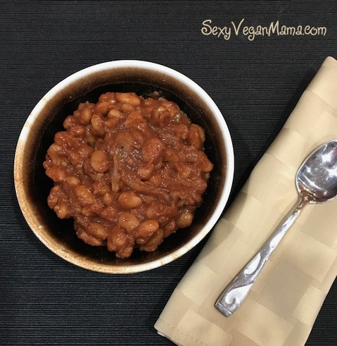 Sexy Vegan Mama Southern Comfort Espresso Baked Beans