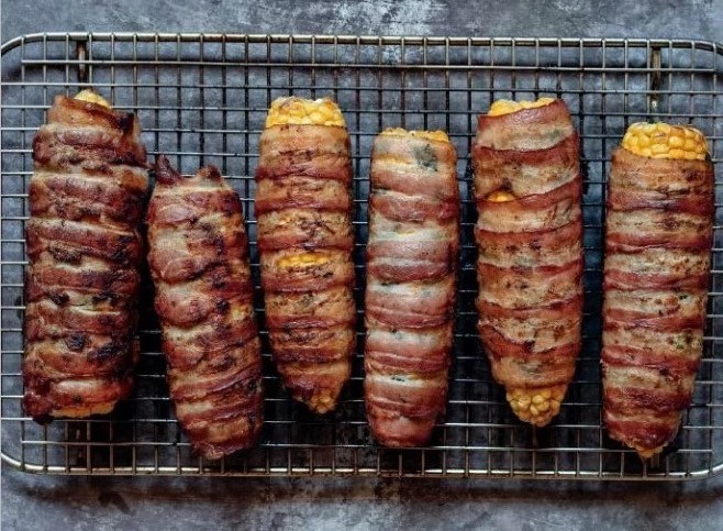 Bacon-Wrapped Corn on the Cob #grill #glutenfree