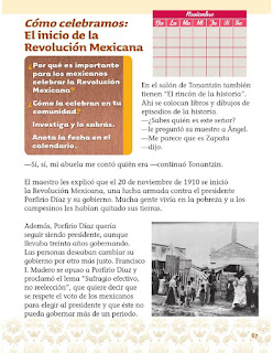 xploración de la Naturaleza y la Sociedad 1er grado Bloque 2 lección 5 Cómo celebramos: El inicio de la Revolución Mexicana