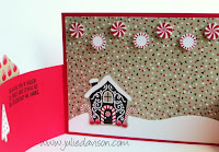 VIDEO Tutorial: How to Make a Bendy Card with Cookie Cutter Christmas and Candy Cane Lane Designer Paper 2016 Stampin' Up! Holiday Catalog www.juliedavison.com