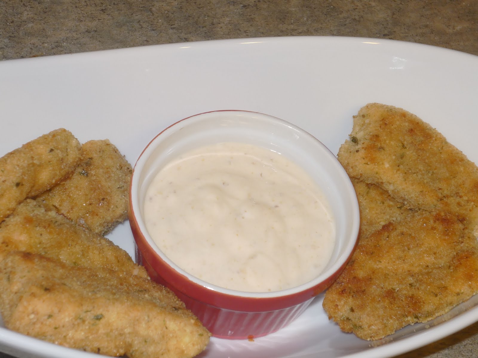 FLOUR CUP HEALTHY BREADED FISH STICKS WITH HOMEMADE DIPPING SAUCE