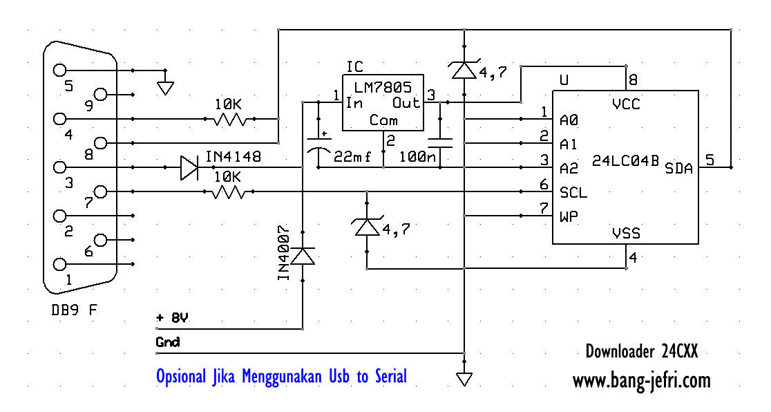 SINAU BARENG SECARA ONLINE: MAU BUAT DOWNLOADER EEPROM AH... wiring diagram artinya 