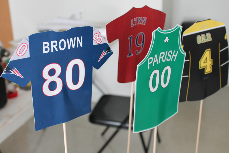 Exchangeable Collecting leaves Sympathetic Boston Sports Themed Table Numbers | style-blueprint