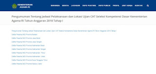 tunggu oleh para pelamar Calon Pegawai Negeri Sipil di lingkup Kementerian Agama akhirnya  Jadwal dan Lokasi Tes CPNS Kemenag Seluruh Indonesia