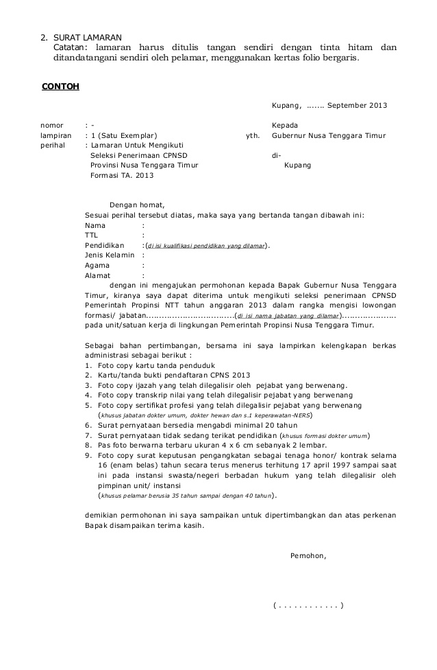 Kertas Folio Bergaris Contoh Surat Lamaran Kerja Tulis